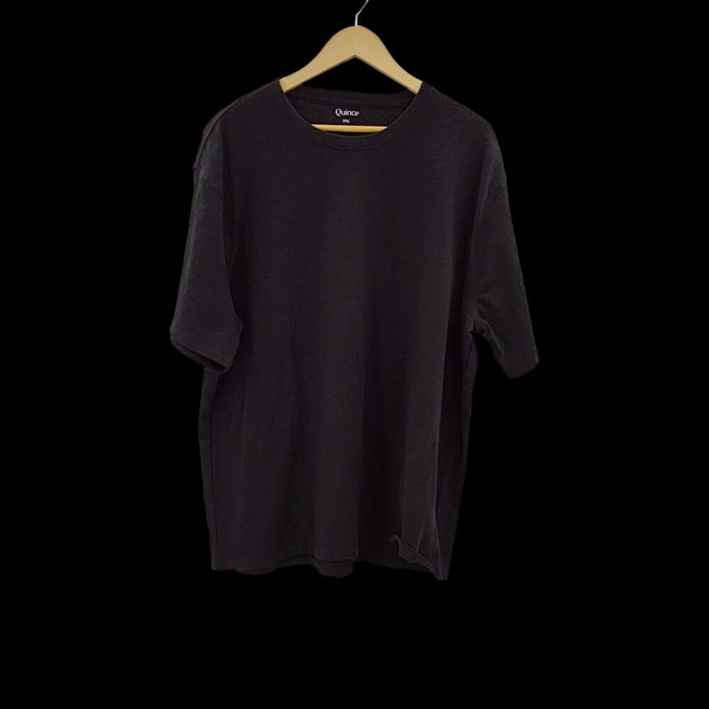 Quince Men 100% Organic Cotton Heavyweight Tee Black XXL